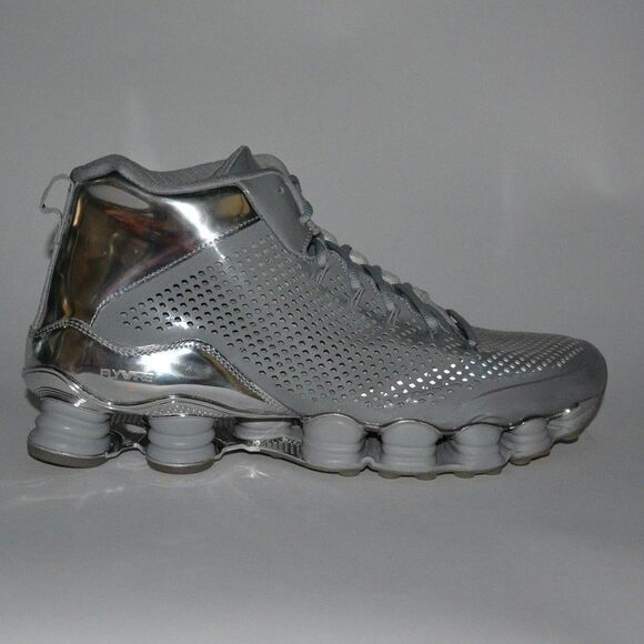 Nike Shox TLX Mid SP Flywire Shoes Men Size 13 Silver Chrome Sneakers 677737 003